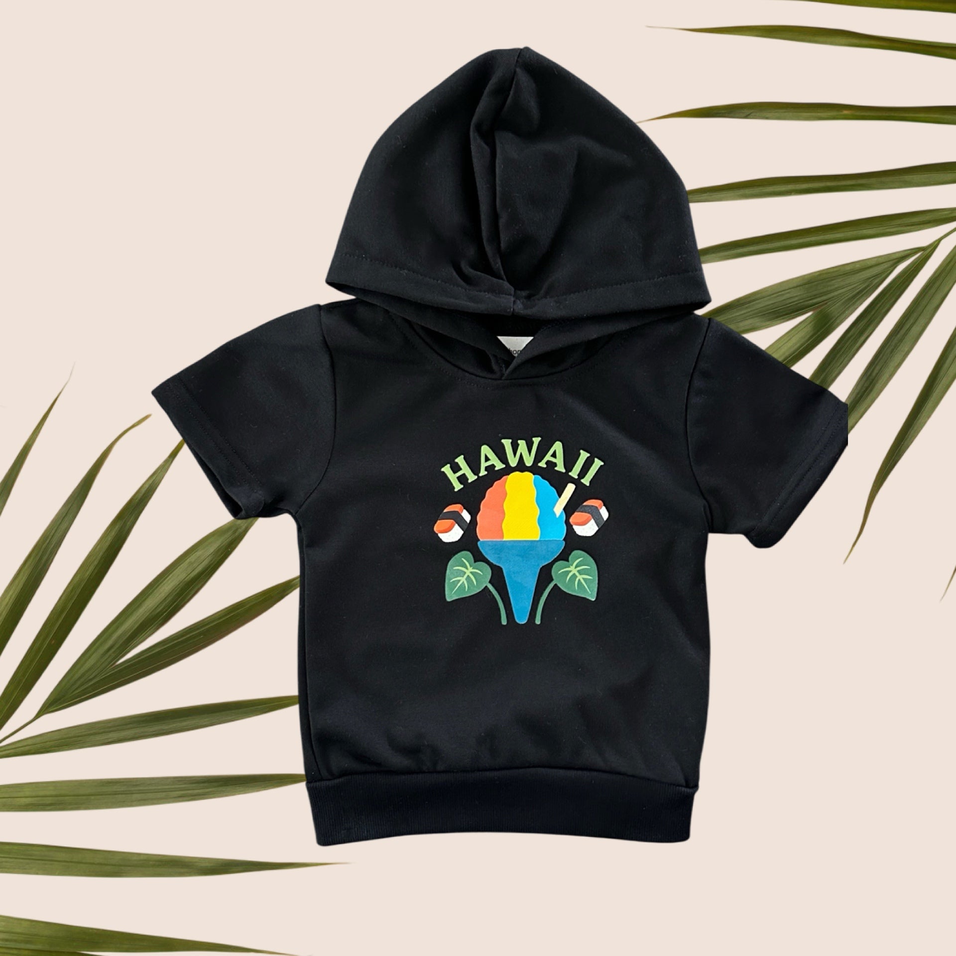 Shave Ice Black French Terry Hooded Shirt - Sweet Sweet Honey Hawaii