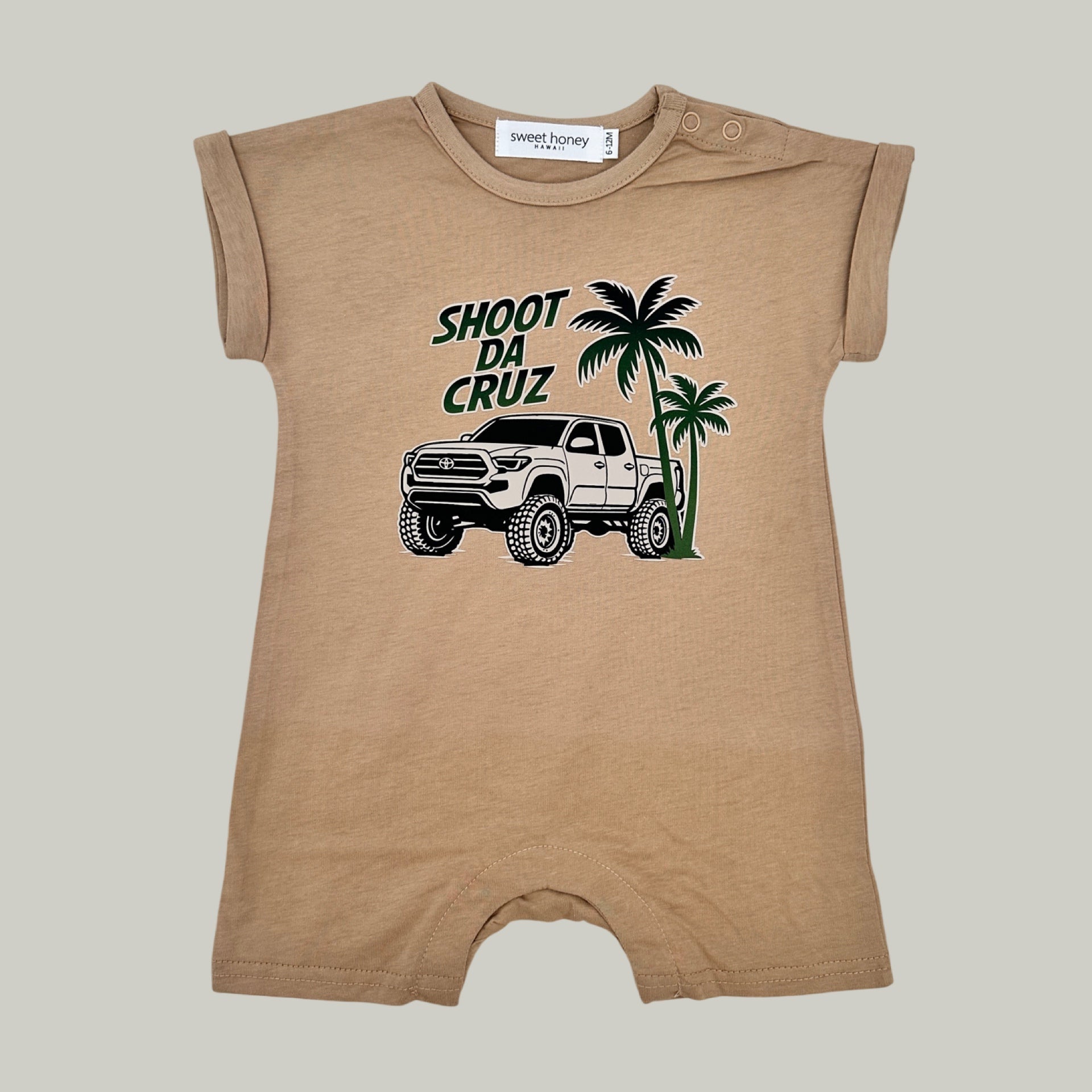 Shoot Da Cruz Jumpsuit (tan) - Sweet Sweet Honey Hawaii