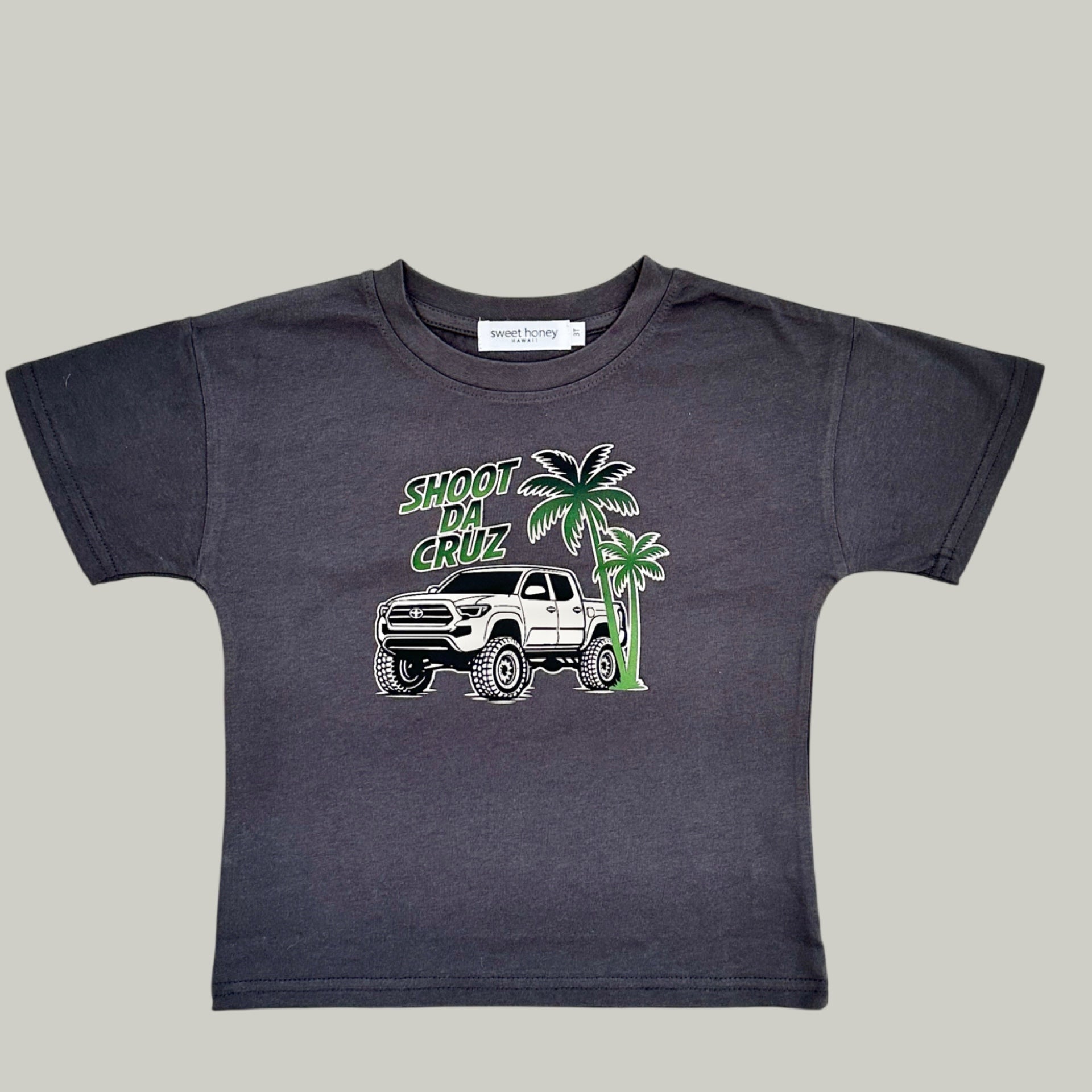 Shoot Da Cruz Tee (dark grey) - Sweet Sweet Honey Hawaii