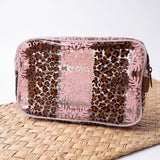 Hibiscus Quilt/leopard Small Clear Bag