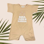 Soul On Sunshine Cream Tee jumpsuit - Sweet Sweet Honey Hawaii