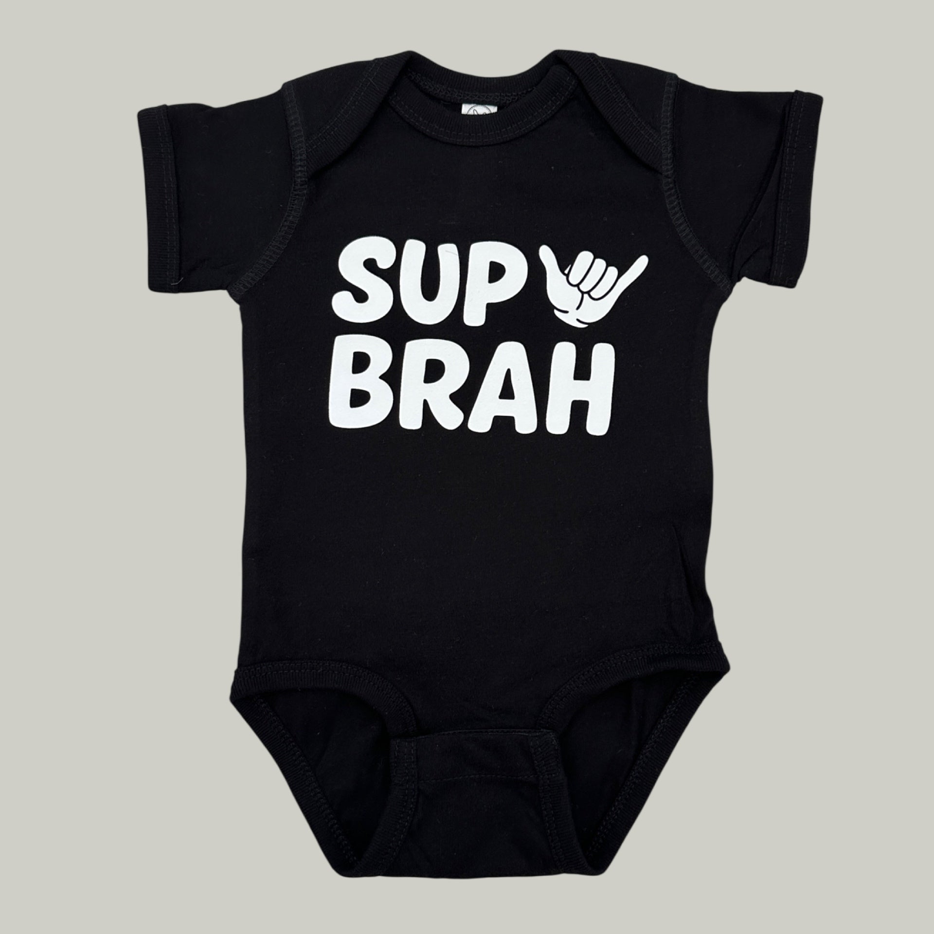 Sup Brah Onesie (Black) - Sweet Sweet Honey Hawaii