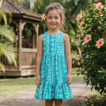 Teal Lei Brooklyn Dress - Sweet Sweet Honey Hawaii