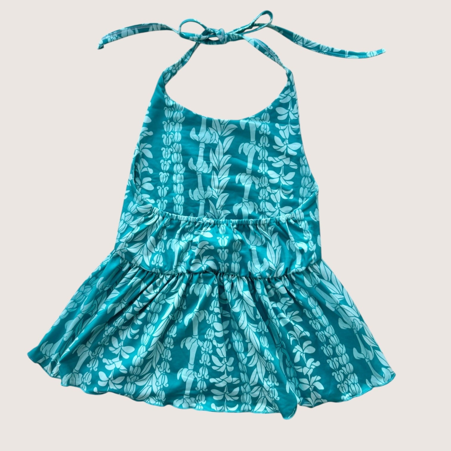 Teal Lei Halter Top - Sweet Sweet Honey Hawaii