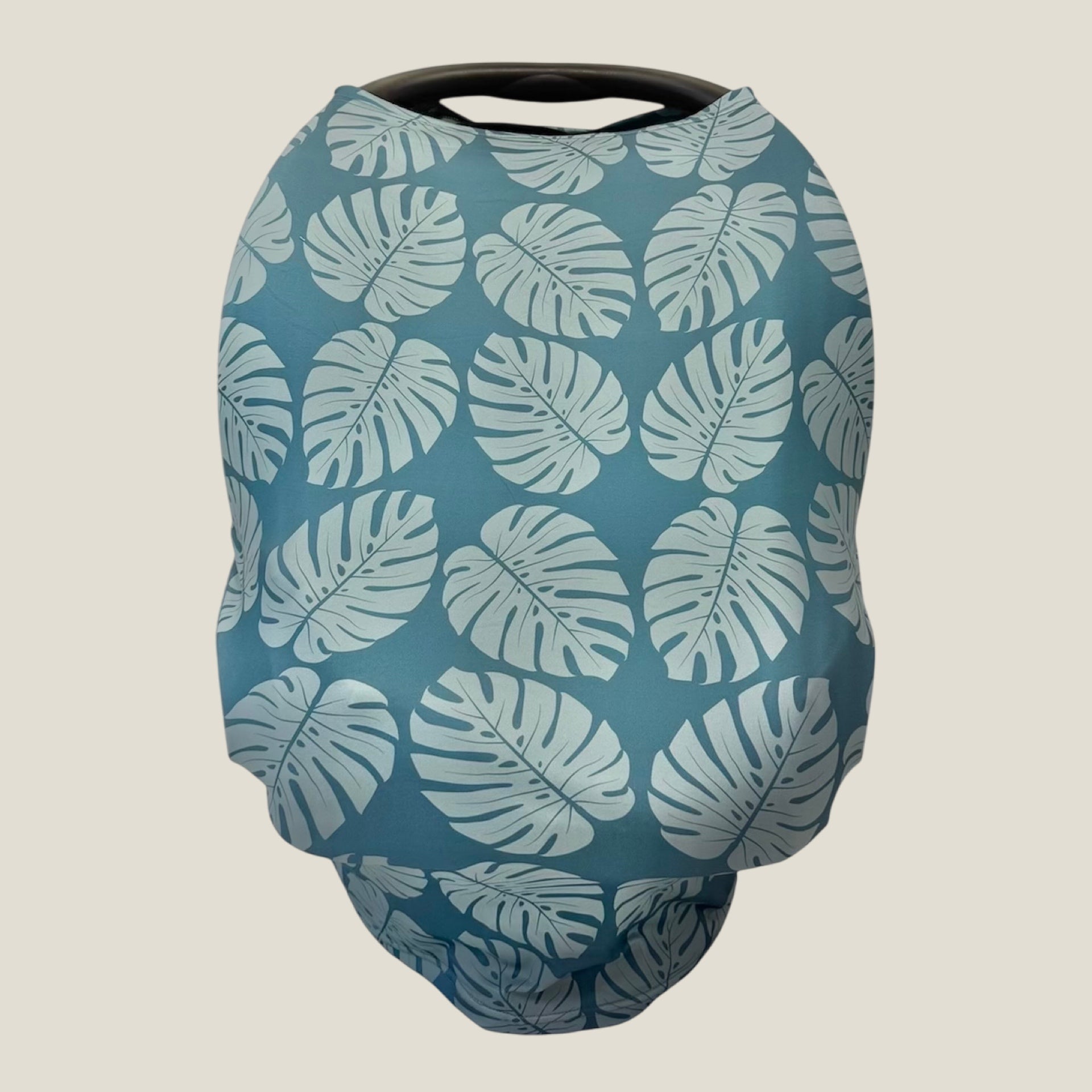 Teal Monstera car seat cover - Sweet Sweet Honey Hawaii