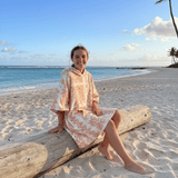 Teen Peach Quilt Hooded Towel - Sweet Sweet Honey Hawaii