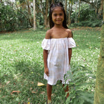 Tropical Cream Palaka Off the Shoulder Dress - Sweet Sweet Honey Hawaii