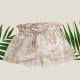 Tropical Cream Palaka Shorts - Sweet Sweet Honey Hawaii