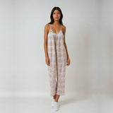 Tropical Cream Palaka Stephanie Jumpsuit - Sweet Sweet Honey Hawaii