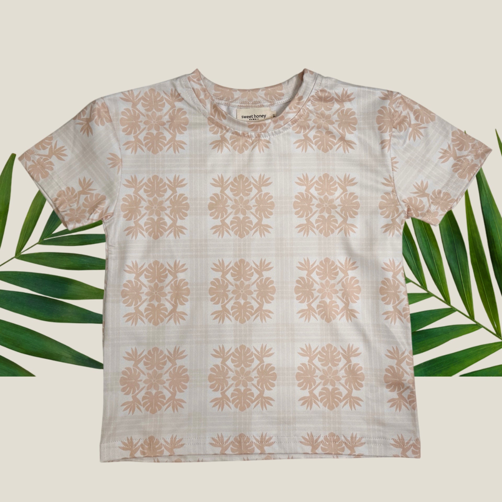 Tropical Cream Palaka Unisex T-shirt - Sweet Sweet Honey Hawaii