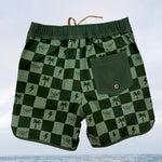 Westside Checkered Army Green Boys Boardies - Sweet Sweet Honey Hawaii