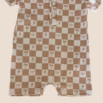 Westside Checkered Sands Collared Jumpsuit - Sweet Sweet Honey Hawaii
