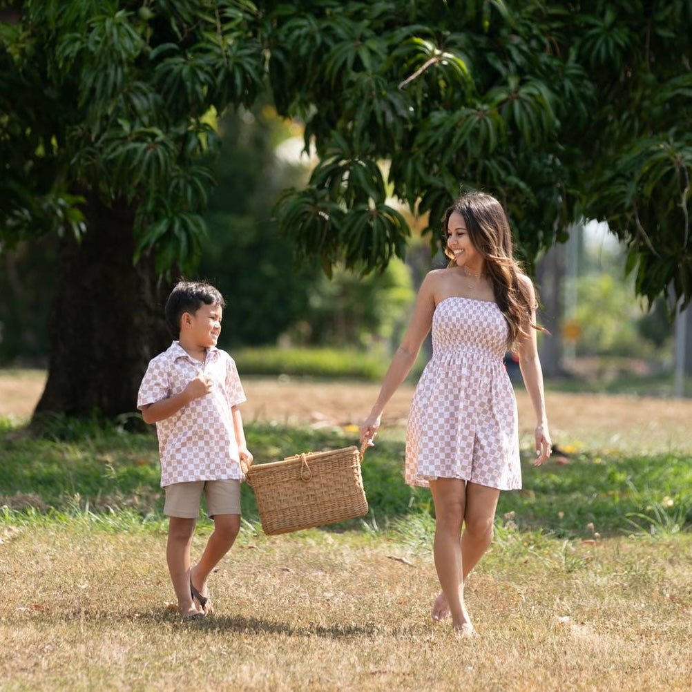 Westside Checkered Sands Savannah Dress - Sweet Sweet Honey Hawaii
