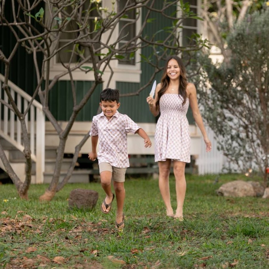 Westside Checkered Sands Savannah Dress - Sweet Sweet Honey Hawaii