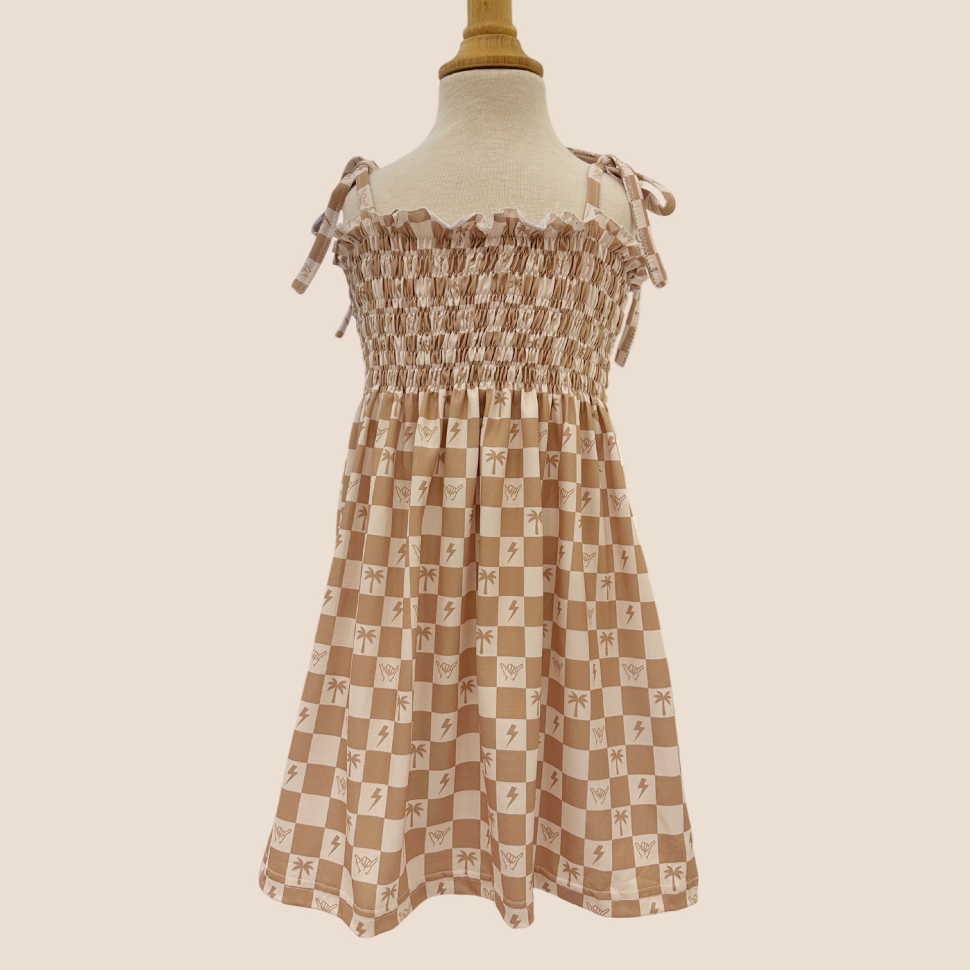 Westside Checkered Sands Tie Dress - Sweet Sweet Honey Hawaii
