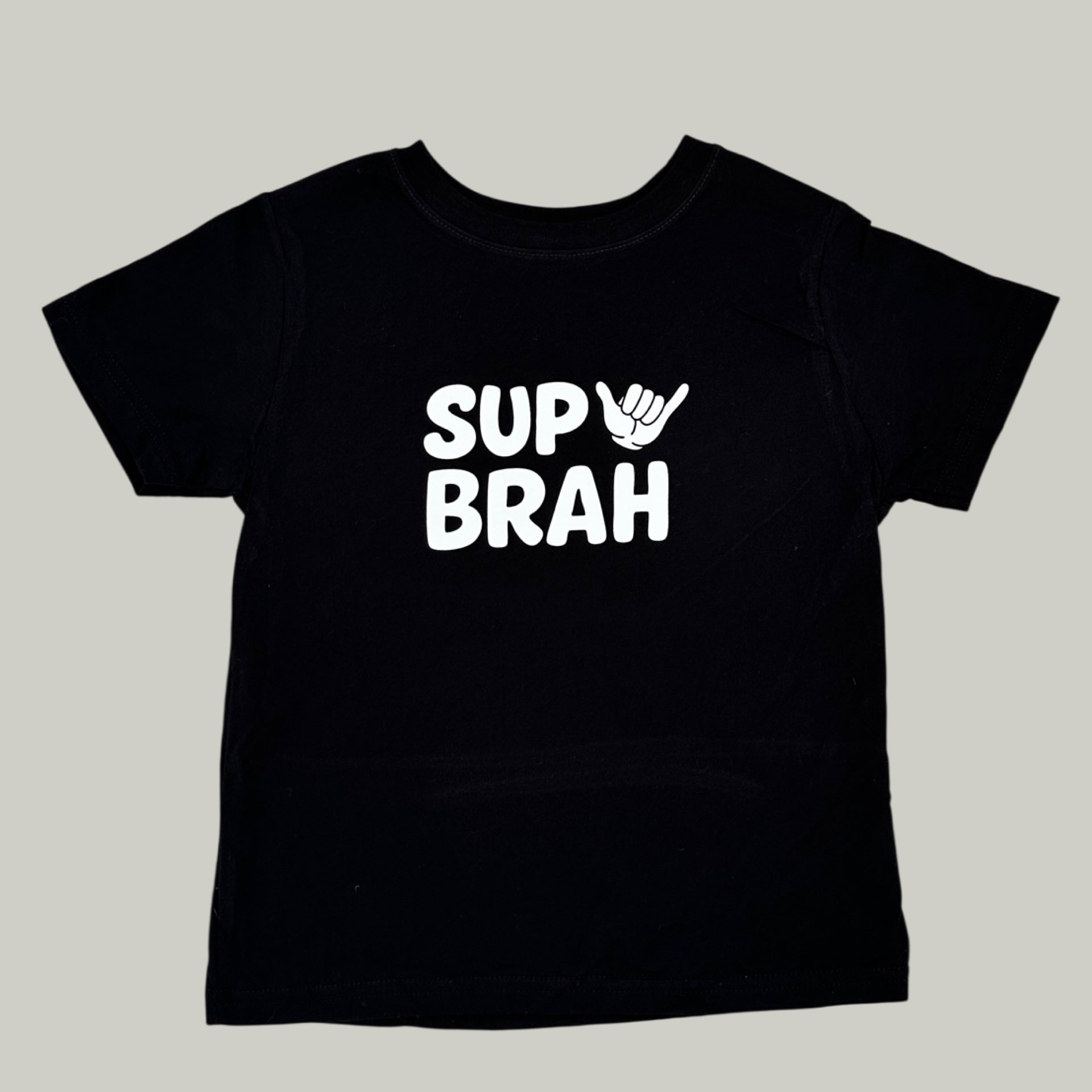 White Sup Brah Tee (Black) - Sweet Sweet Honey Hawaii