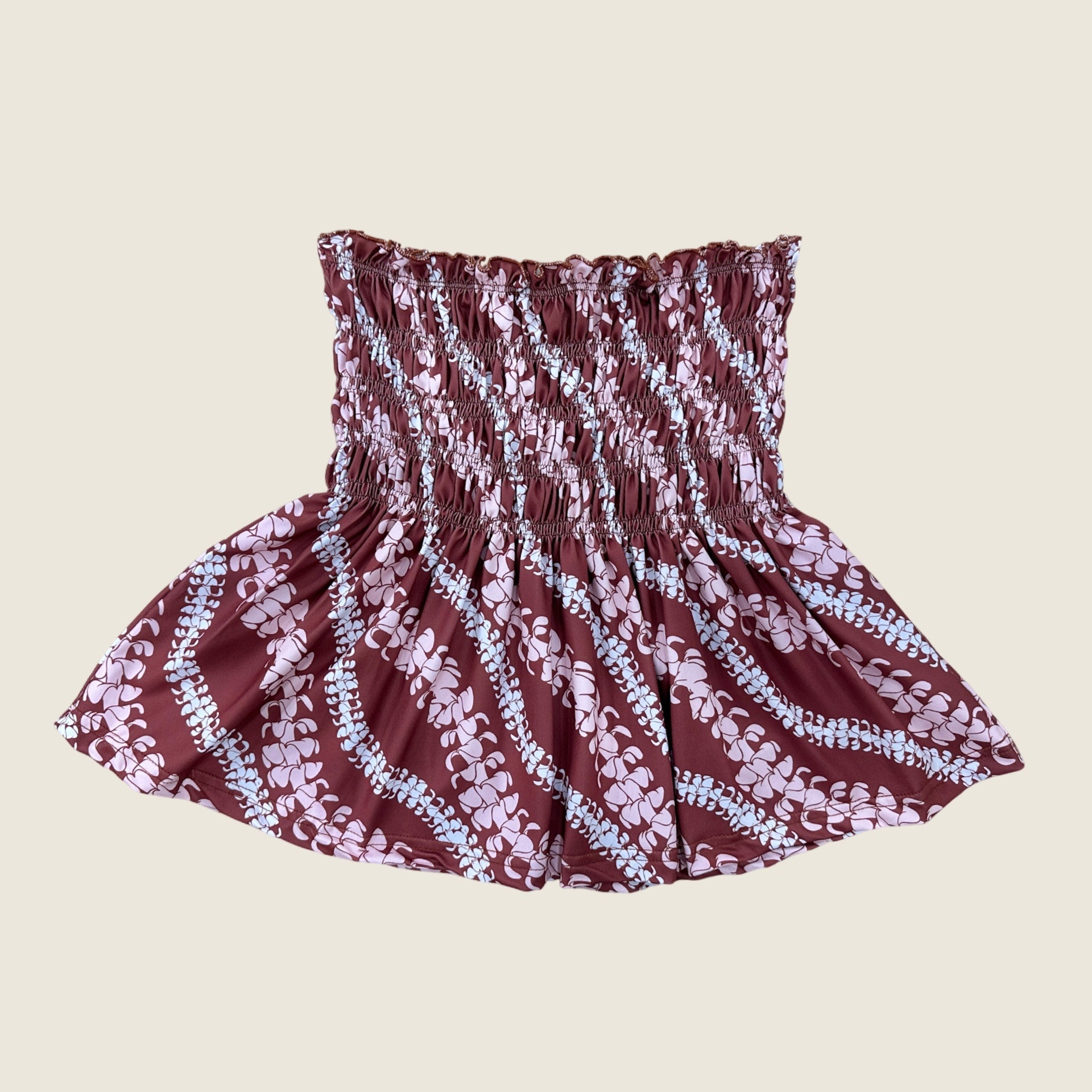 Women's Brick Puakenikeni lei Ka'a Tube Top - Sweet Sweet Honey Hawaii