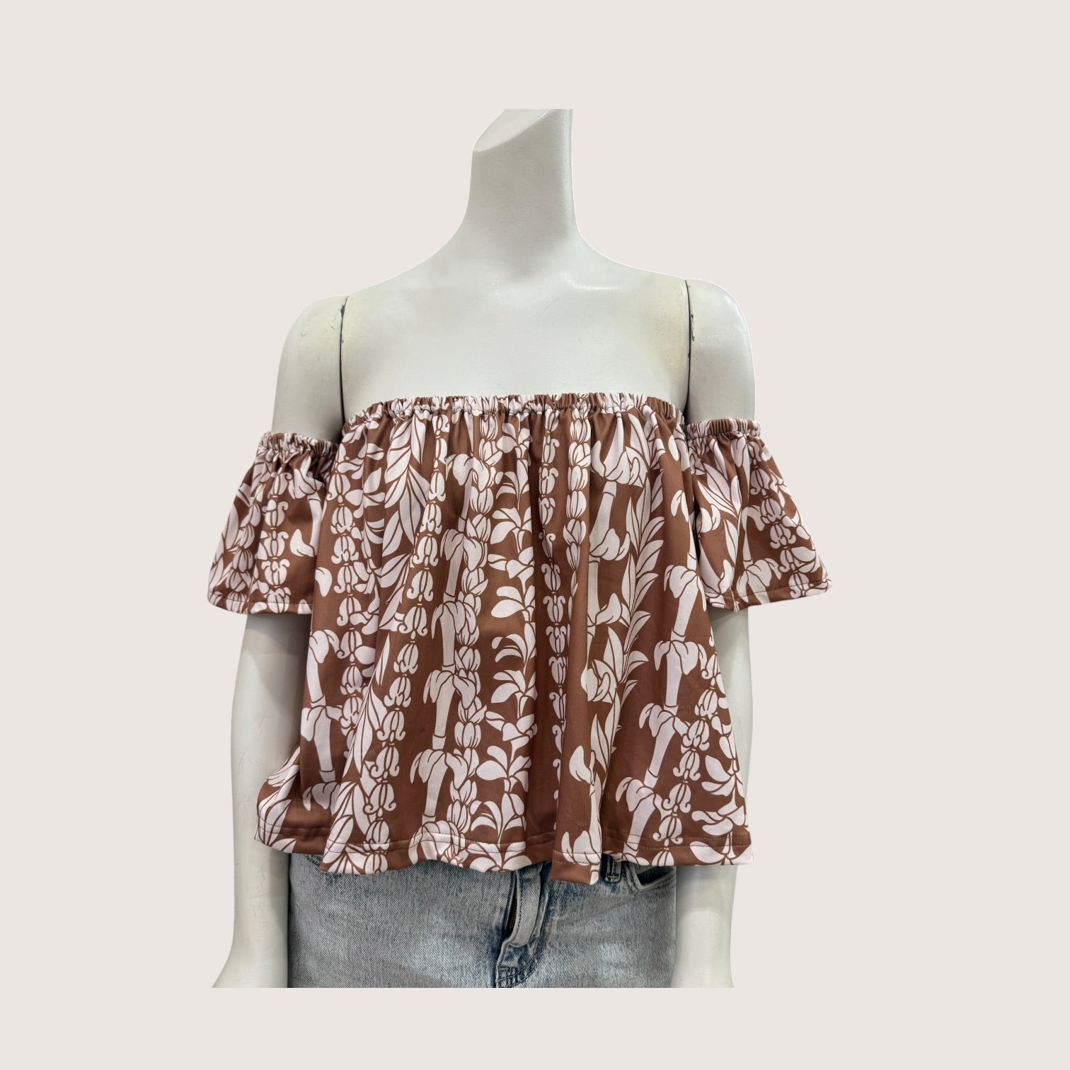 Women's Brown Lei Baby Doll Top - Sweet Sweet Honey Hawaii