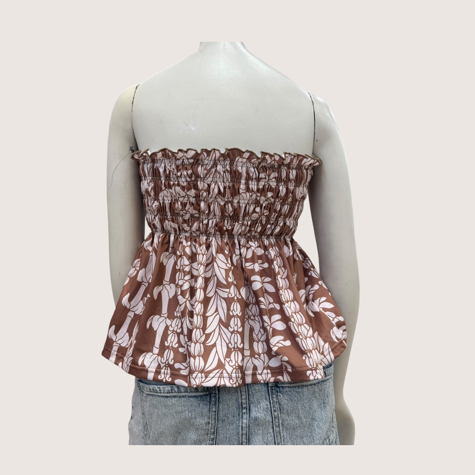 Women's Brown Lei Ka'a Tube Top - Sweet Sweet Honey Hawaii