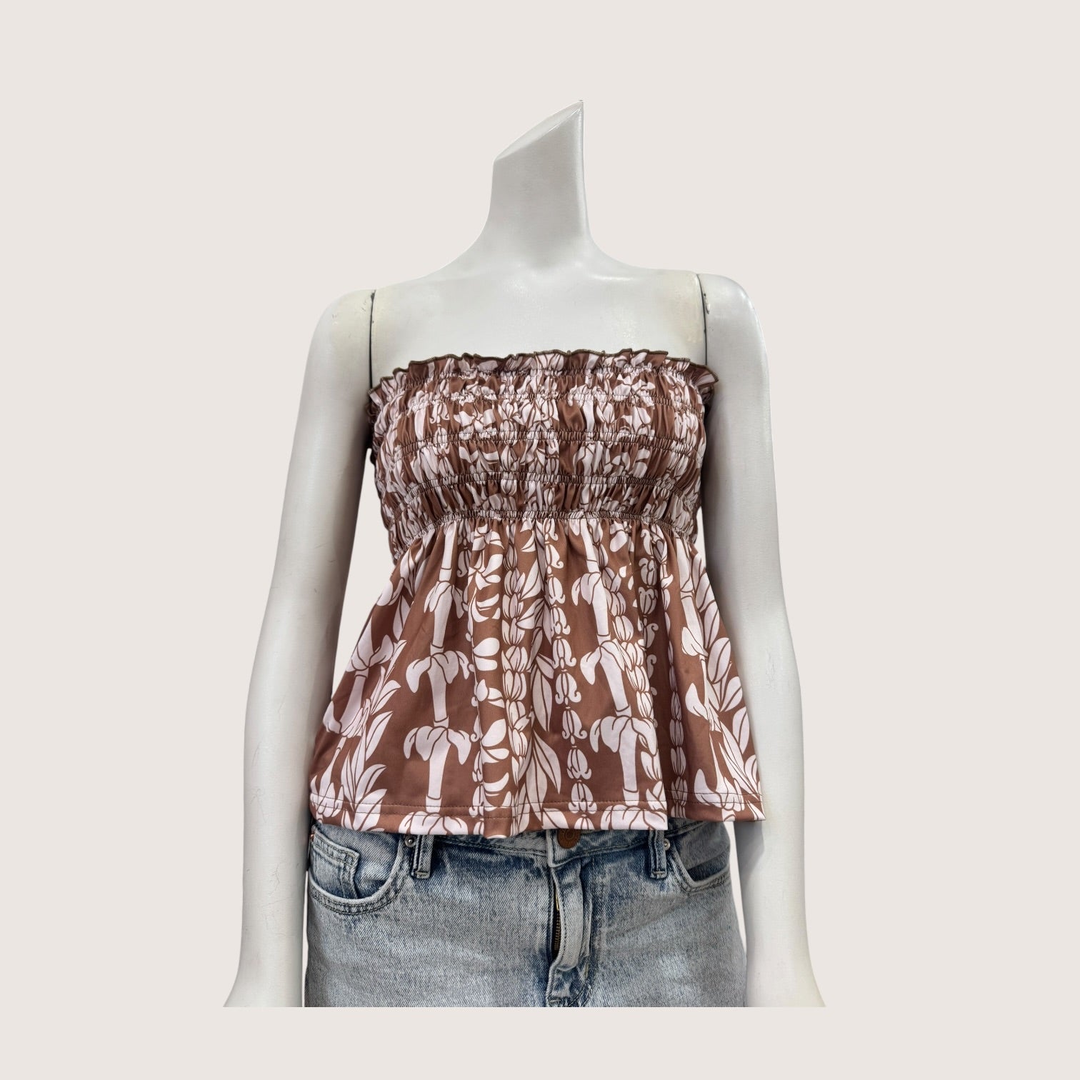 Women's Brown Lei Ka'a Tube Top - Sweet Sweet Honey Hawaii