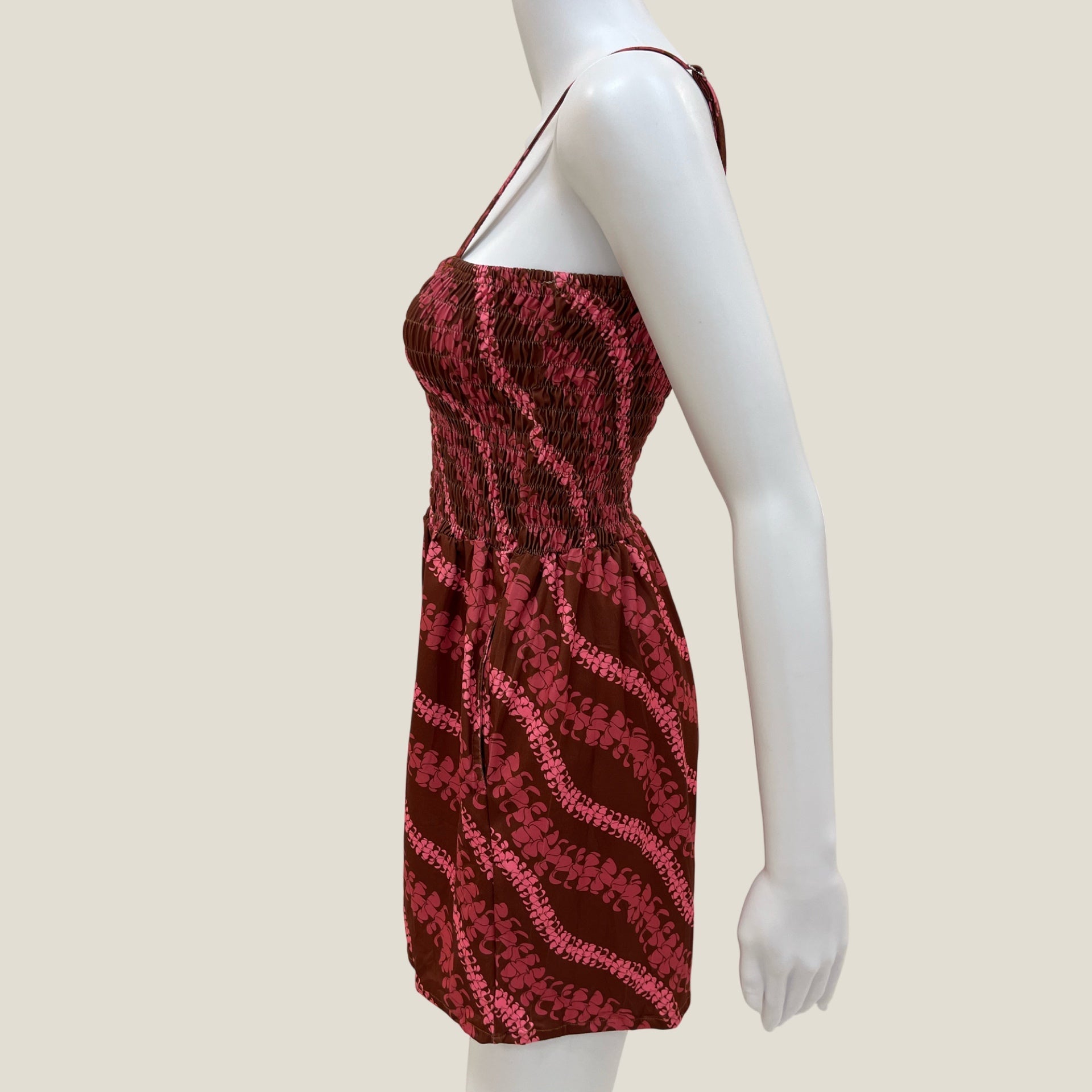 Women's Brown Lei Puakenikeni Kaia Romper - Sweet Sweet Honey Hawaii