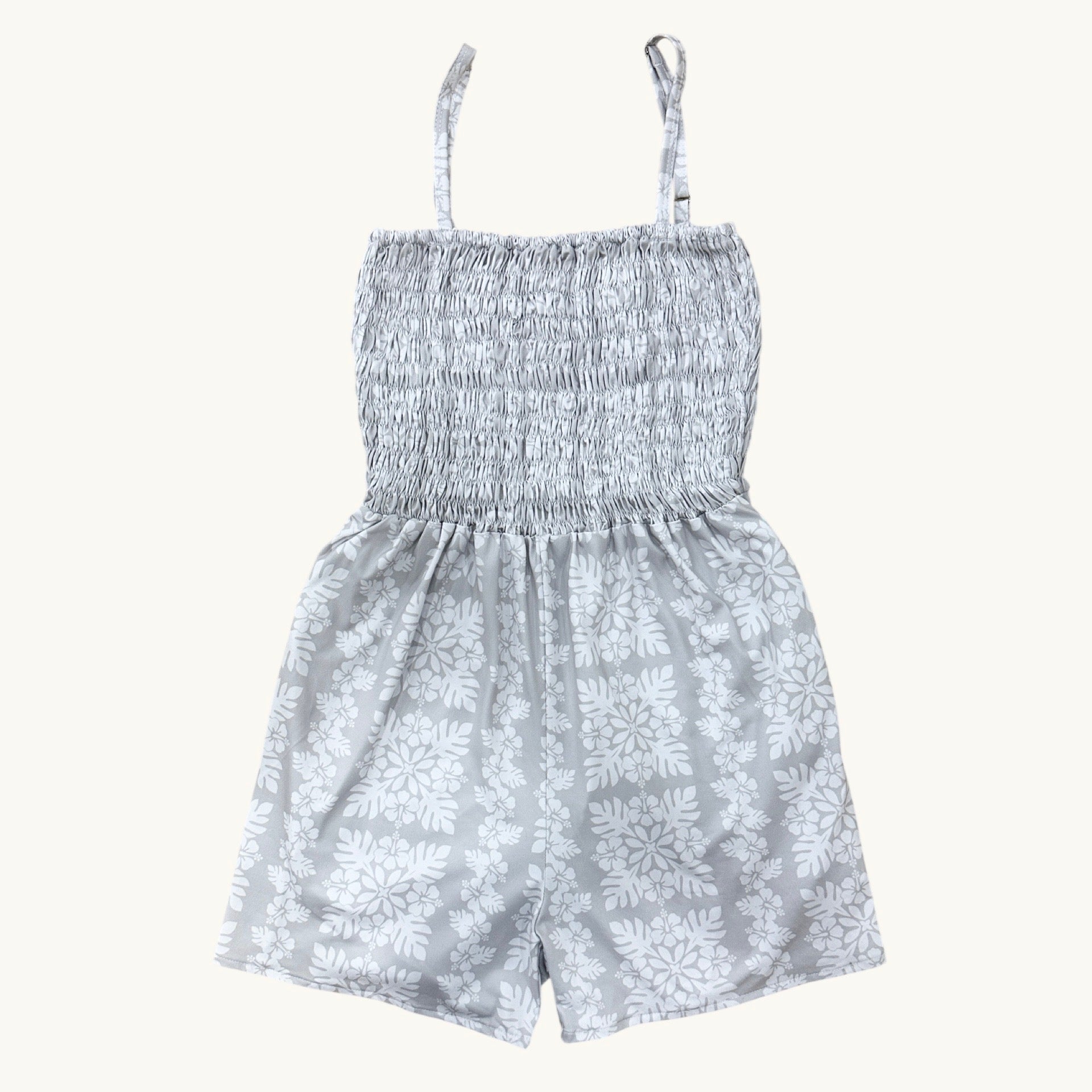 Women's Grey Quilt Kaia Romper - Sweet Sweet Honey Hawaii