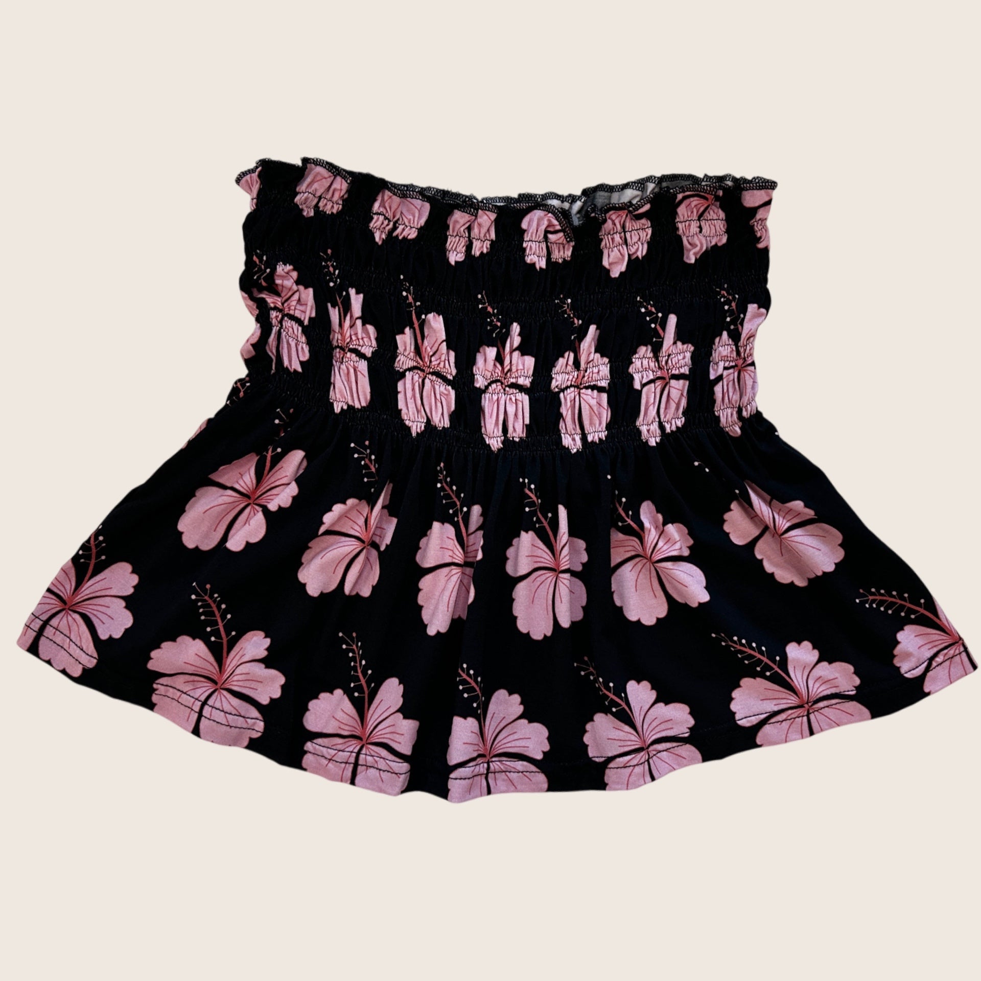 Women's Midnight Hibiscus Ka'a Tube Top - Sweet Sweet Honey Hawaii