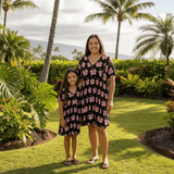 Women's Midnight Hibiscus Tee Dress - Sweet Sweet Honey Hawaii