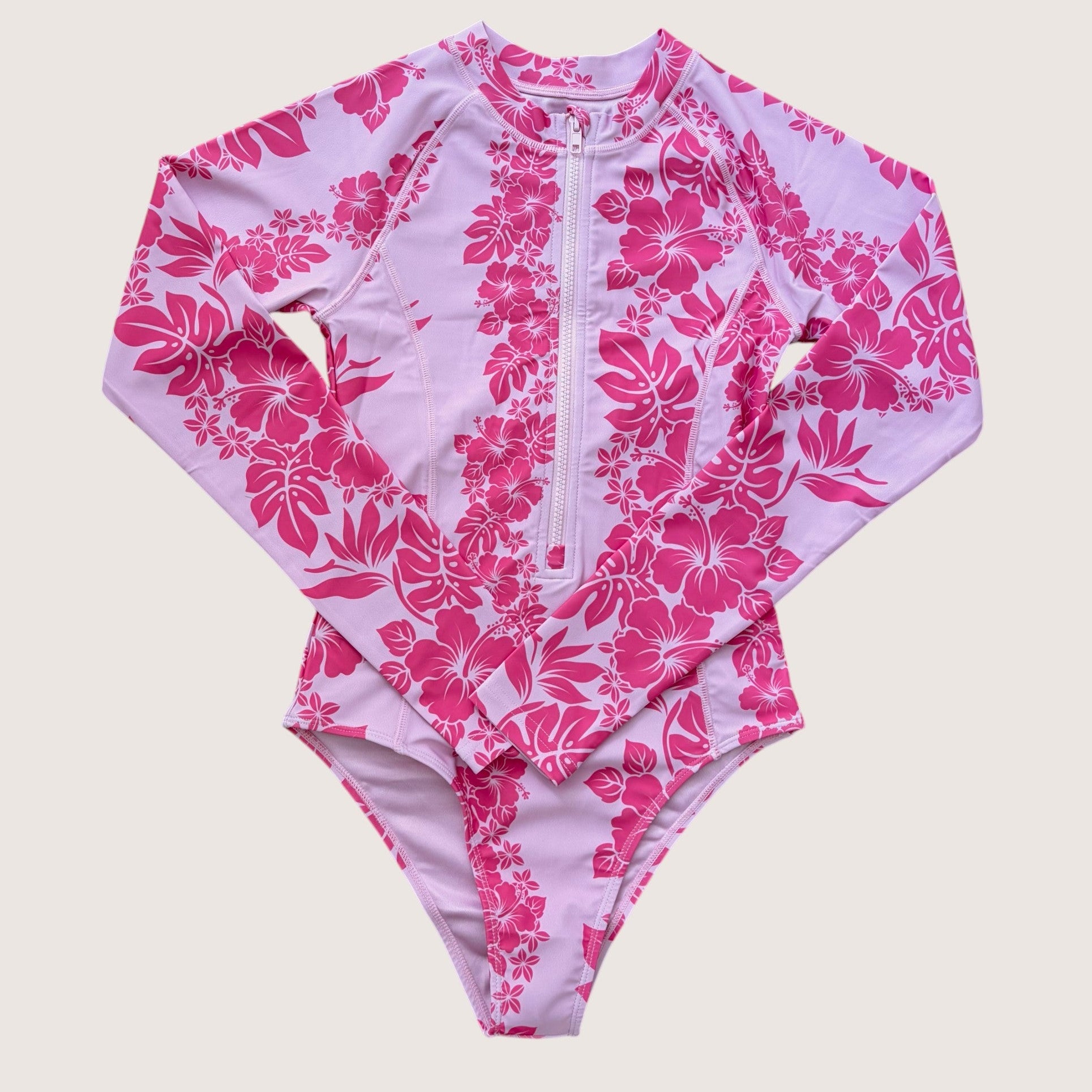 Women's Pink Mauna Lani Long sleeve Bikini - Sweet Sweet Honey Hawaii