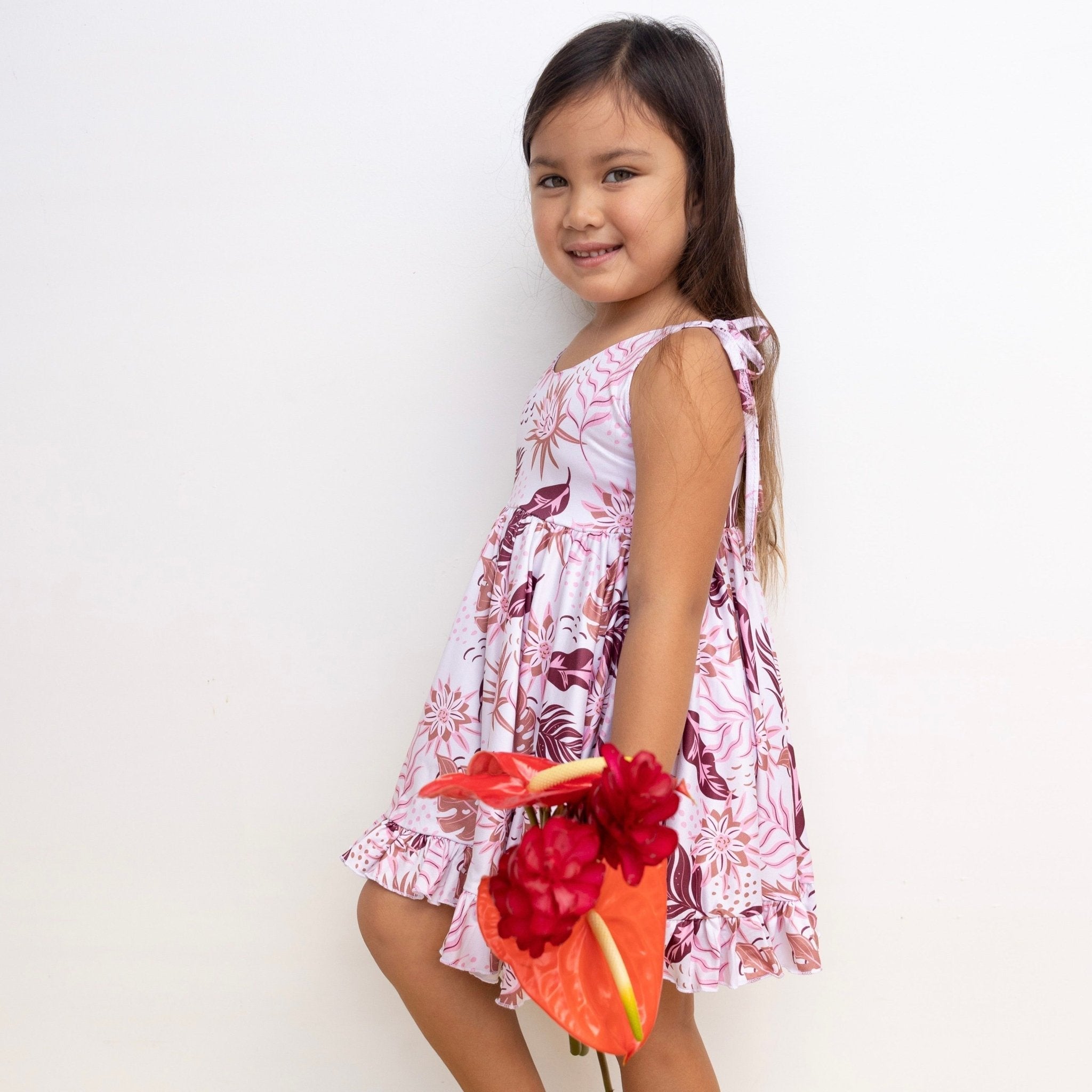 Blush | Heirloom Shoulder Tie Dress - Sweet Sweet Honey Hawaii