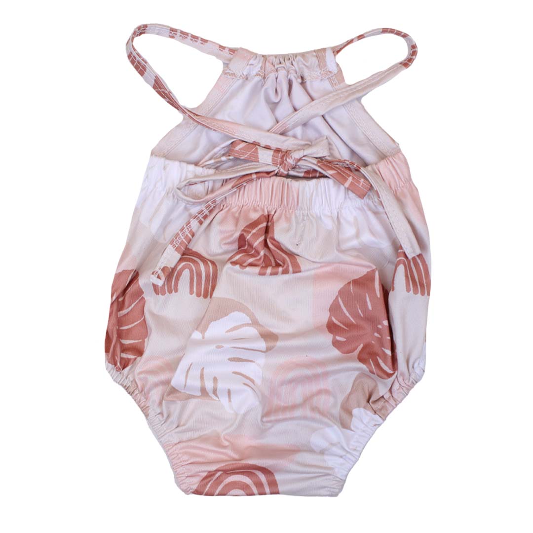 Rainbow Monstera Halter Romper - Sweet Sweet Honey Hawaii